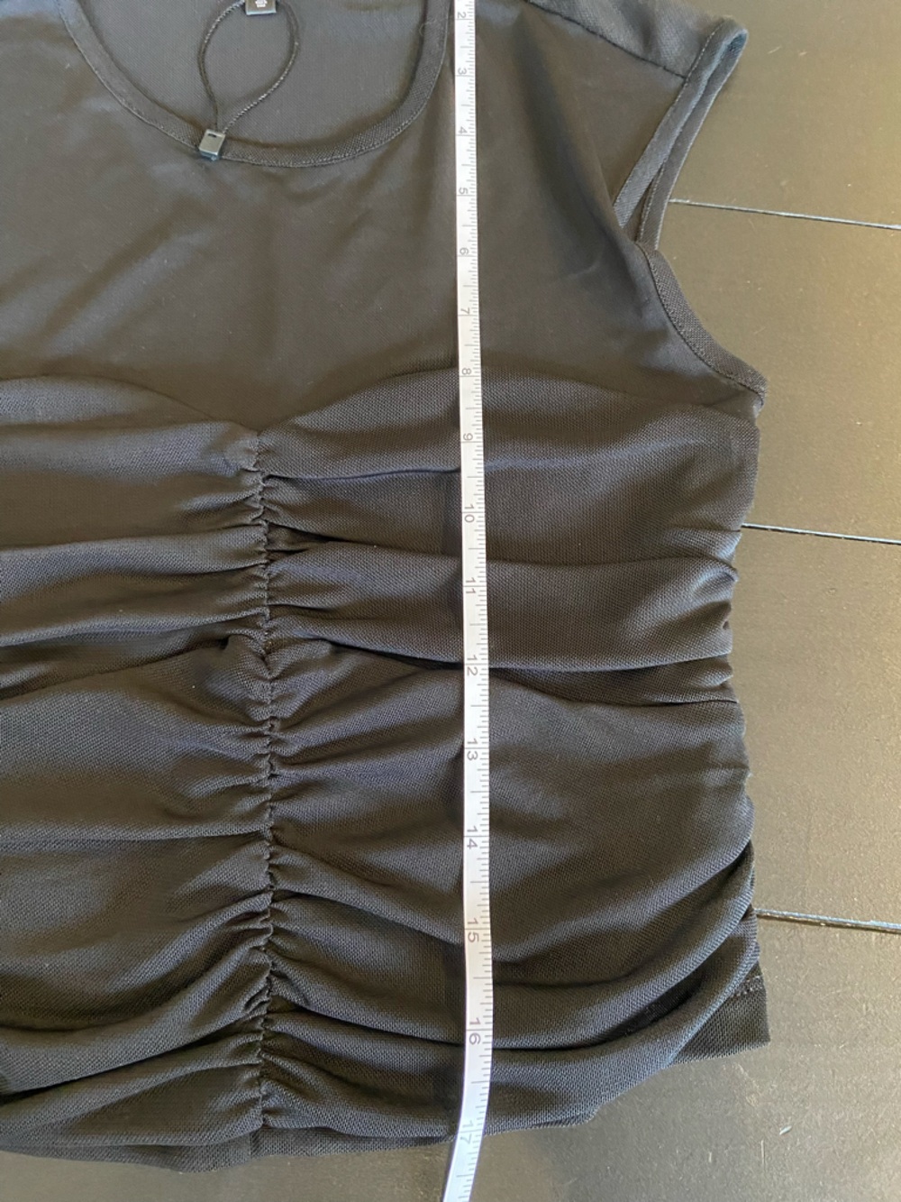 Dynamite Black Ruched Front Tank - Picture 9 of 9